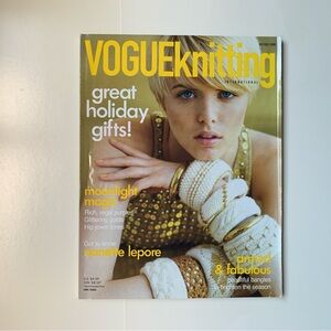 VOGUE Knitting International Knit Patterns Magazine Softcover Holiday 2008